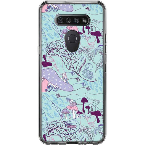 Disney Alice in Wonderland (animated) Mushrooms Print Pattern LG K51/Q51 Clear Case