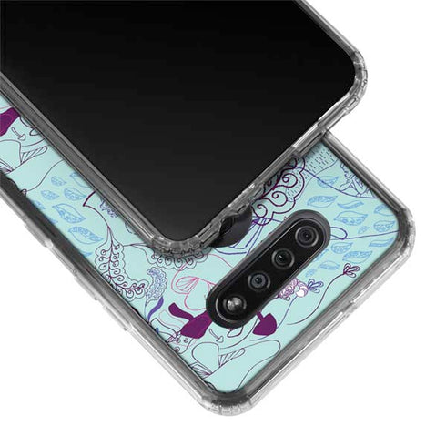Disney Alice in Wonderland (animated) Mushrooms Print Pattern LG K51/Q51 Clear Case
