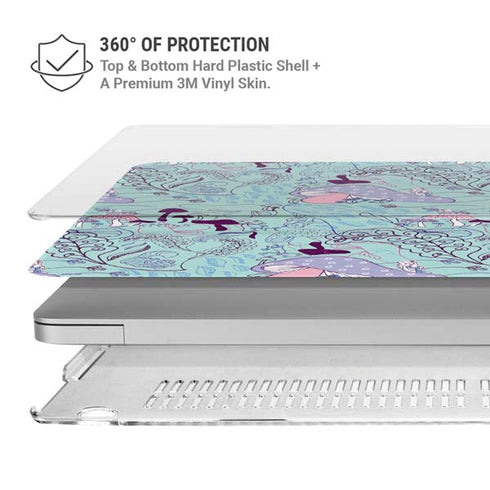 Disney Alice in Wonderland (animated) Mushrooms Print Pattern MacBook Air 13in M1 (2021) Case plus Skin