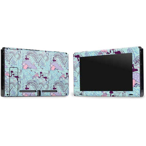 Disney Alice in Wonderland (animated) Mushrooms Print Pattern Nintendo Switch Bundle Skin