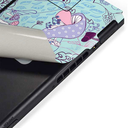Disney Alice in Wonderland (animated) Mushrooms Print Pattern Nintendo Switch Bundle Skin