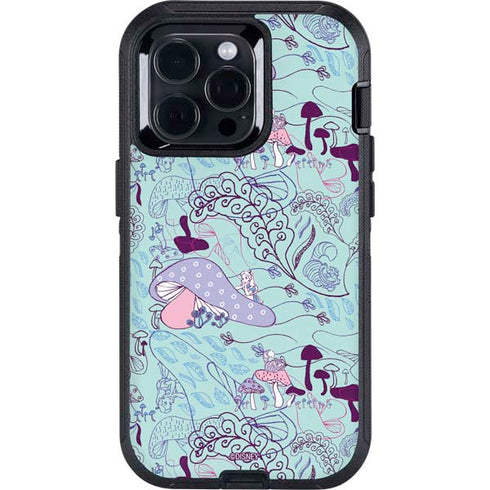 Disney Alice in Wonderland (animated) Mushrooms Print Pattern Otterbox Defender iPhone Skin