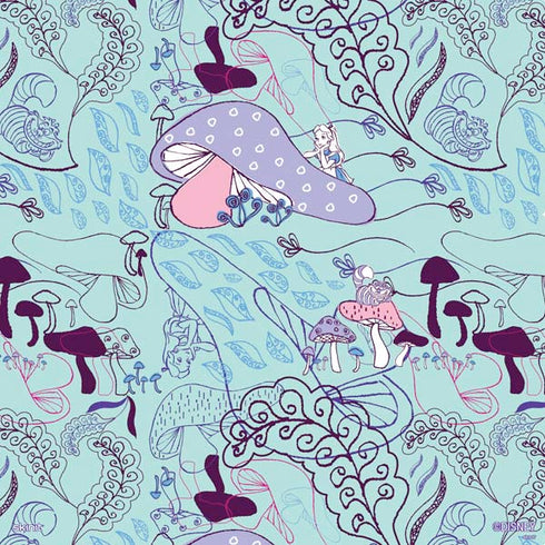 Disney Alice in Wonderland (animated) Mushrooms Print Pattern PS4 Console and Controller Bundle Skin