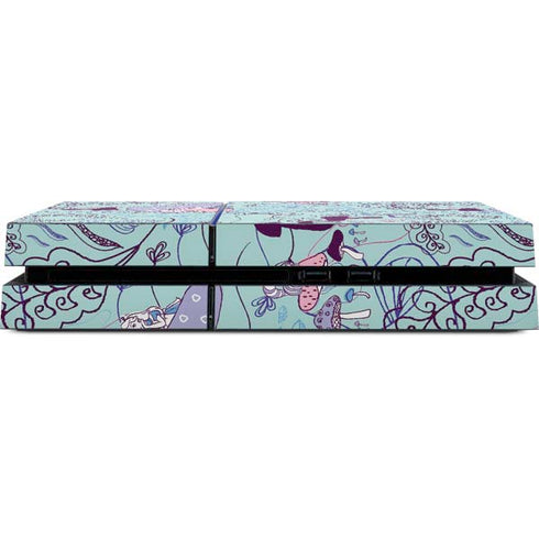 Disney Alice in Wonderland (animated) Mushrooms Print Pattern PS4 Console Skin