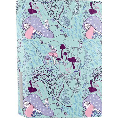 Disney Alice in Wonderland (animated) Mushrooms Print Pattern PS5 Console Skin