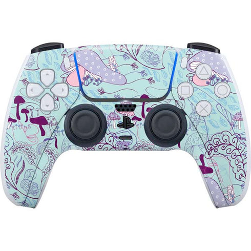 Disney Alice in Wonderland (animated) Mushrooms Print Pattern PS5 Controller Skin