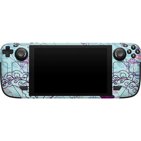 Disney Alice in Wonderland (animated) Mushrooms Print Pattern Steam Deck Handheld Gaming Computer Skin