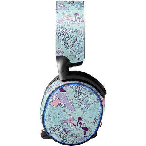 Disney Alice in Wonderland (animated) Mushrooms Print Pattern SteelSeries Arctis 3 Skin