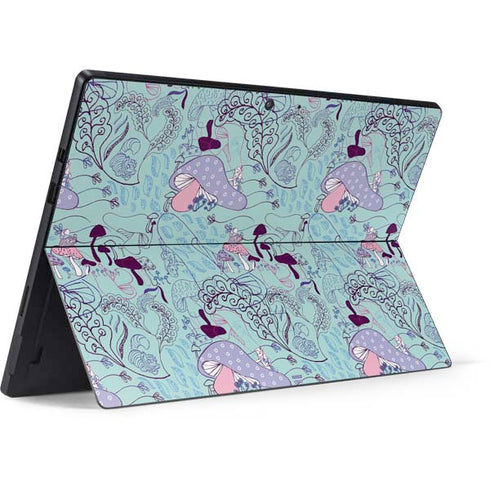 Disney Alice in Wonderland (animated) Mushrooms Print Pattern Surface Pro 7 Skin