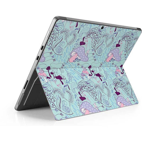 Disney Alice in Wonderland (animated) Mushrooms Print Pattern Surface Pro 8 Skin