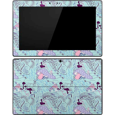 Disney Alice in Wonderland (animated) Mushrooms Print Pattern Surface Pro Tablet Skin