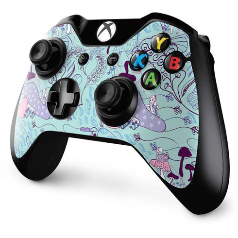 Disney Alice in Wonderland (animated) Mushrooms Print Pattern Xbox One Controller Skin