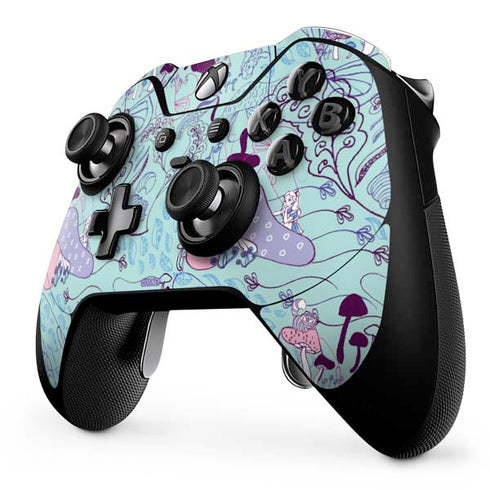 Disney Alice in Wonderland (animated) Mushrooms Print Pattern Xbox One Elite Controller Skin