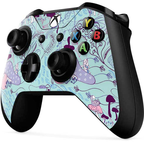 Disney Alice in Wonderland (animated) Mushrooms Print Pattern Xbox One X Controller Skin
