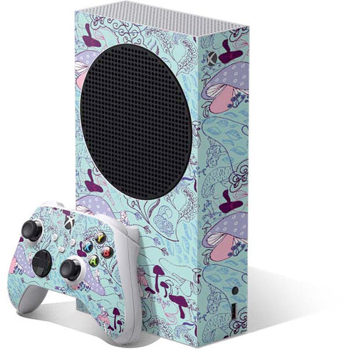 Disney Alice in Wonderland (animated) Mushrooms Print Pattern Xbox Series S Skins