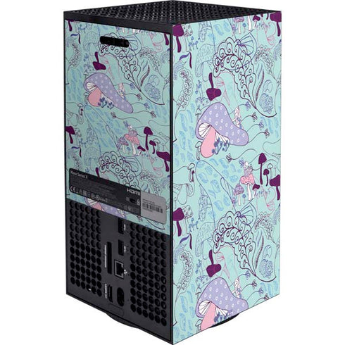 Disney Alice in Wonderland (animated) Mushrooms Print Pattern Xbox Series X Bundle Skin