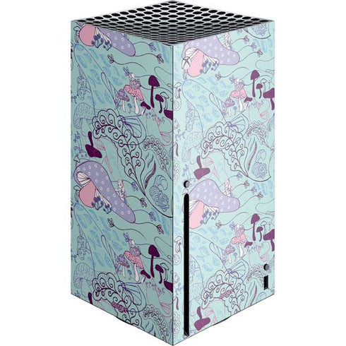 Disney Alice in Wonderland (animated) Mushrooms Print Pattern Xbox Series X Console Skin