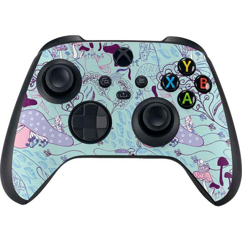Disney Alice in Wonderland (animated) Mushrooms Print Pattern Xbox Series X Controller Skin