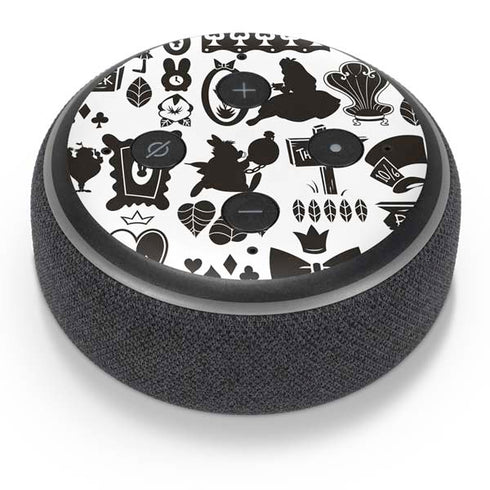 Disney Alice in Wonderland (animated) Silhouette Pattern Amazon Echo Dot Skin
