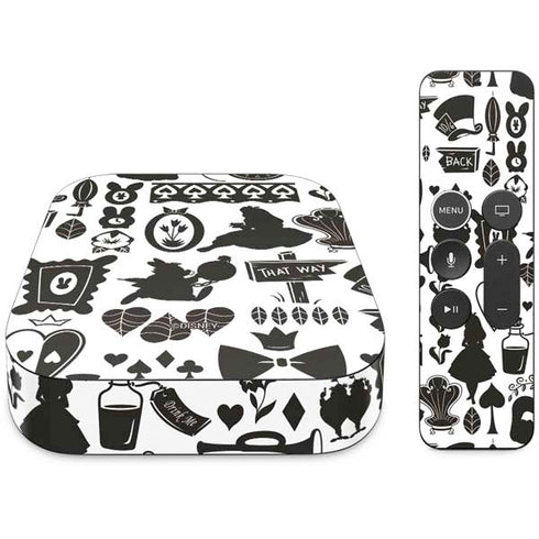 Disney Alice in Wonderland (animated) Silhouette Pattern Apple TV Skin