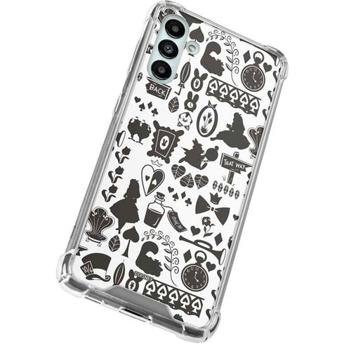 Disney Alice in Wonderland (animated) Silhouette Pattern Galaxy A13 5G Clear Case