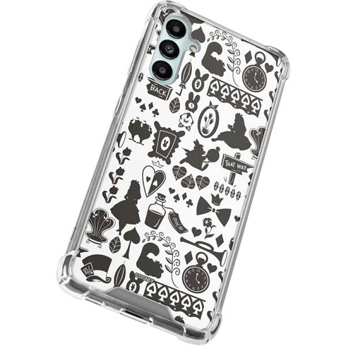 Disney Alice in Wonderland (animated) Silhouette Pattern Galaxy A14 5G Clear Case