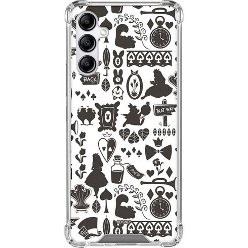 Disney Alice in Wonderland (animated) Silhouette Pattern Galaxy A15 5G Clear Case