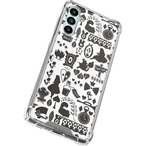 Disney Alice in Wonderland (animated) Silhouette Pattern Galaxy A15 5G Clear Case