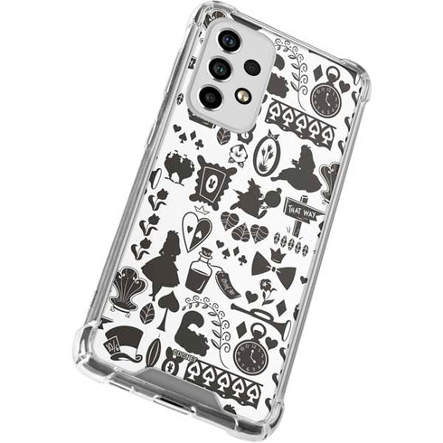 Disney Alice in Wonderland (animated) Silhouette Pattern Galaxy A33 5G Clear Case