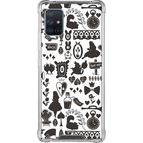 Disney Alice in Wonderland (animated) Silhouette Pattern Galaxy A51 5G Clear Case