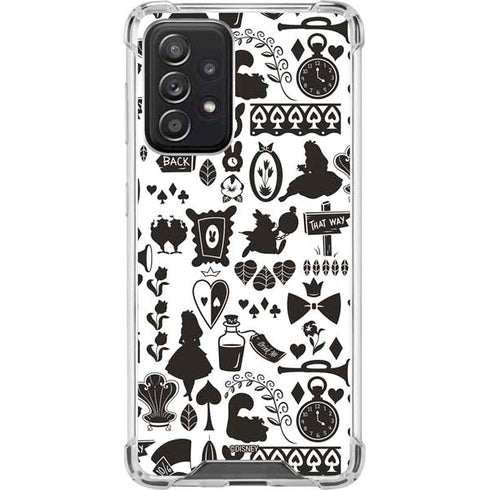 Disney Alice in Wonderland (animated) Silhouette Pattern Galaxy A52 5G Clear Case