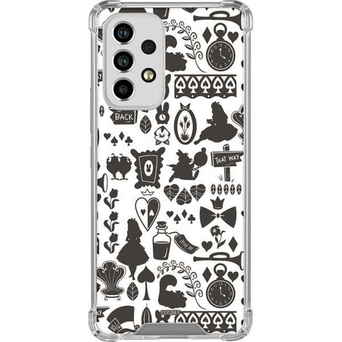 Disney Alice in Wonderland (animated) Silhouette Pattern Galaxy A53 5G Clear Case