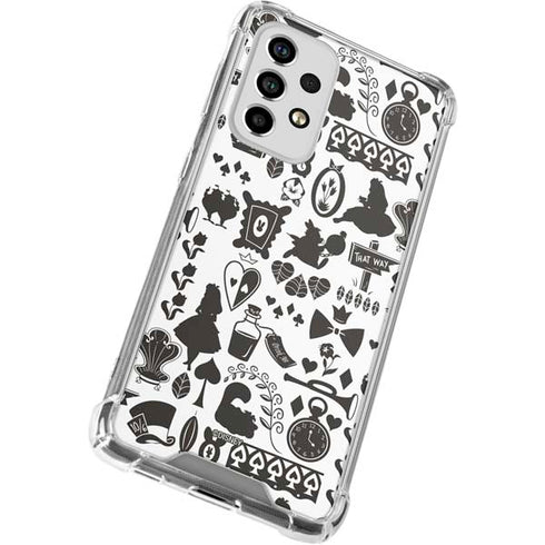 Disney Alice in Wonderland (animated) Silhouette Pattern Galaxy A53 5G Clear Case