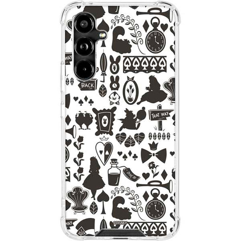 Disney Alice in Wonderland (animated) Silhouette Pattern Galaxy A54 5G Clear Case