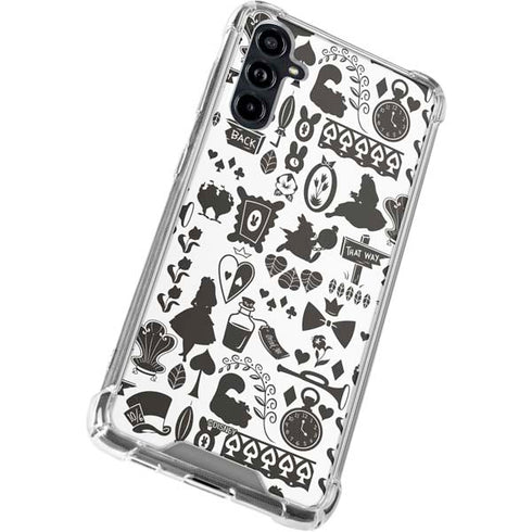 Disney Alice in Wonderland (animated) Silhouette Pattern Galaxy A54 5G Clear Case