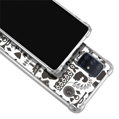 Disney Alice in Wonderland (animated) Silhouette Pattern Galaxy A71 5G Clear Case