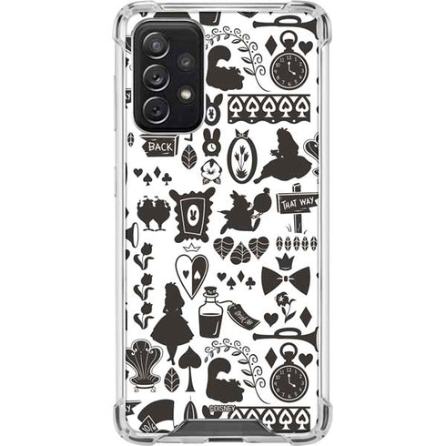 Disney Alice in Wonderland (animated) Silhouette Pattern Galaxy A72 5G Clear Case