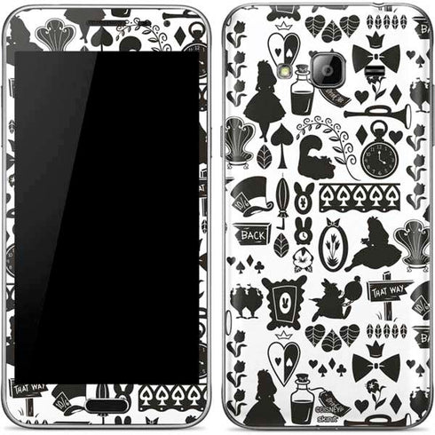 Disney Alice in Wonderland (animated) Silhouette Pattern Galaxy J3 Skin