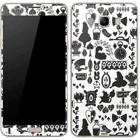 Disney Alice in Wonderland (animated) Silhouette Pattern Galaxy J7 Skin