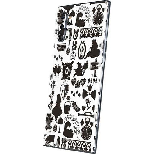 Disney Alice in Wonderland (animated) Silhouette Pattern Galaxy Note 10 Plus Skin