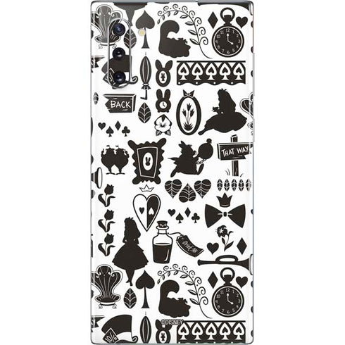 Disney Alice in Wonderland (animated) Silhouette Pattern Galaxy Note 10 Skin