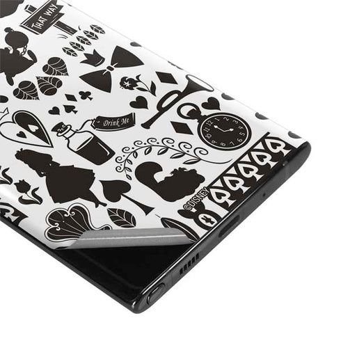 Disney Alice in Wonderland (animated) Silhouette Pattern Galaxy Note 10 Skin