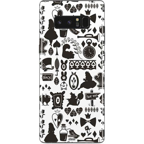 Disney Alice in Wonderland (animated) Silhouette Pattern Galaxy Note 8 Skin