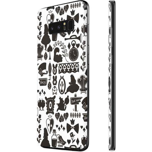 Disney Alice in Wonderland (animated) Silhouette Pattern Galaxy Note 8 Skin