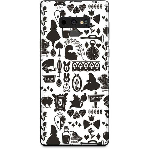 Disney Alice in Wonderland (animated) Silhouette Pattern Galaxy Note 9 Skin
