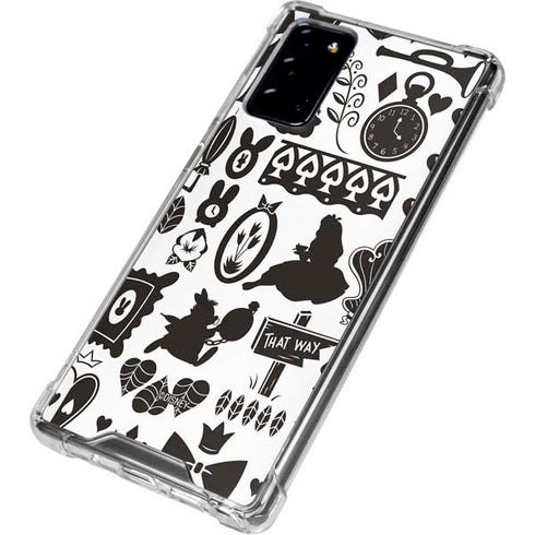 Disney Alice in Wonderland (animated) Silhouette Pattern Galaxy Note20 5G Clear Case
