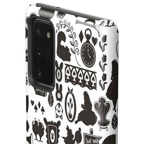 Disney Alice in Wonderland (animated) Silhouette Pattern Galaxy Note20 5G Pro Case