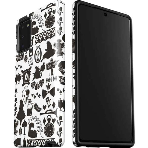 Disney Alice in Wonderland (animated) Silhouette Pattern Galaxy Note20 5G Pro Case