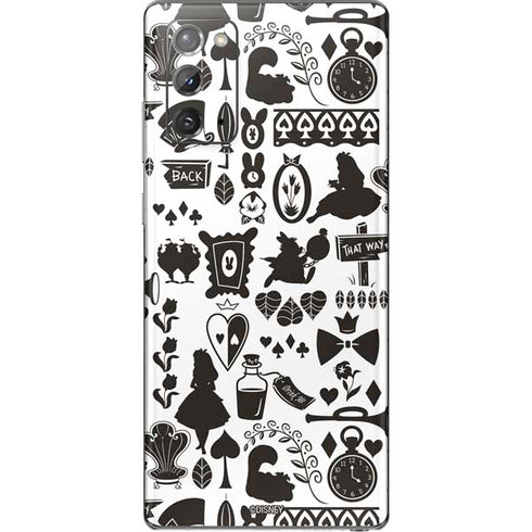 Disney Alice in Wonderland (animated) Silhouette Pattern Galaxy Note20 5G Skin