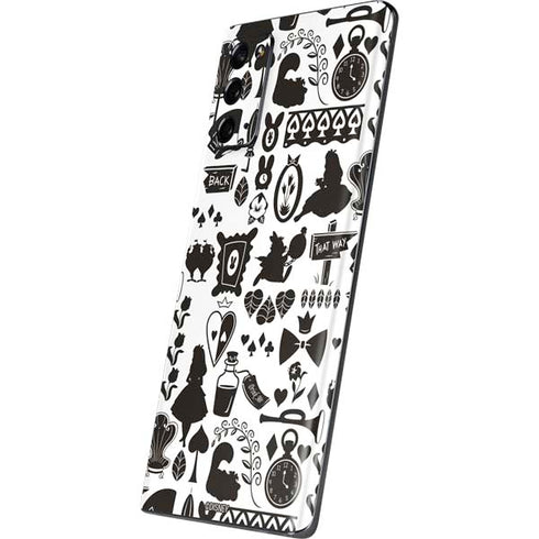Disney Alice in Wonderland (animated) Silhouette Pattern Galaxy Note20 5G Skin
